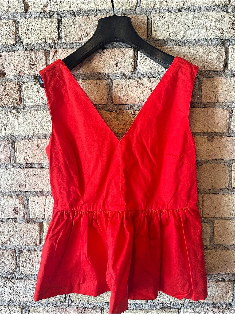 J.Crew V-Neck Sleeveless Peplum Top